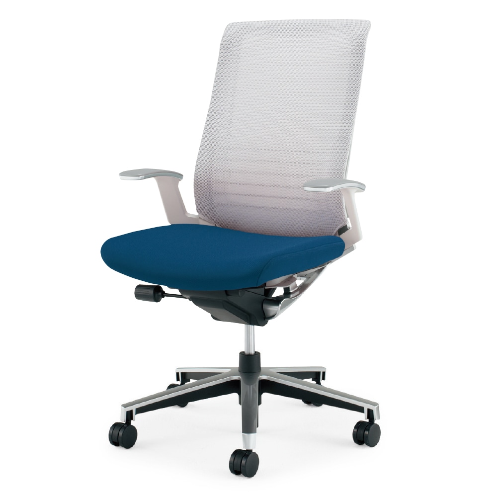 ホワイトグレーフレーム×座インディゴブルー