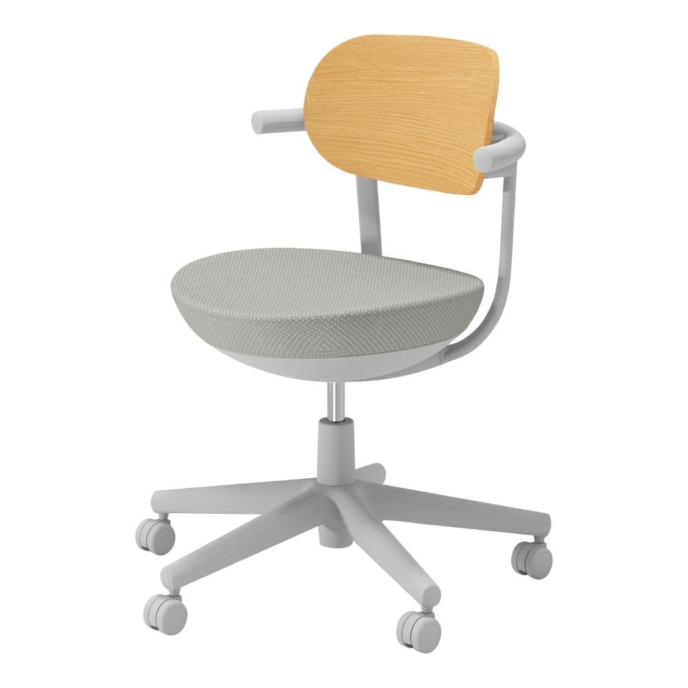 本体ライトグレー／グレー脚／背（合板）ナチュラル／座ライトグレー