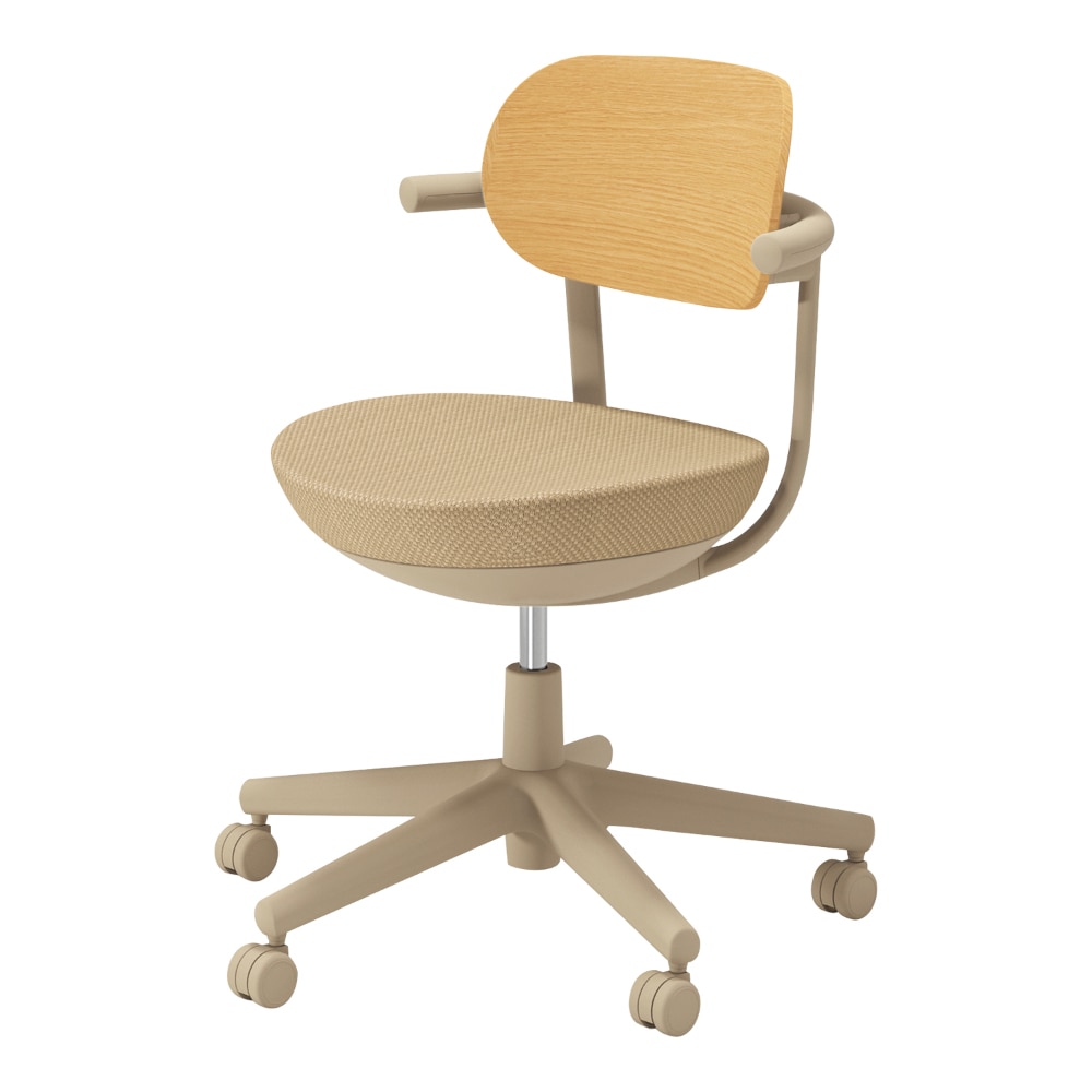 本体ソフトベージュ／ベージュ脚／背（合板）ナチュラル／座ソフトベージュ