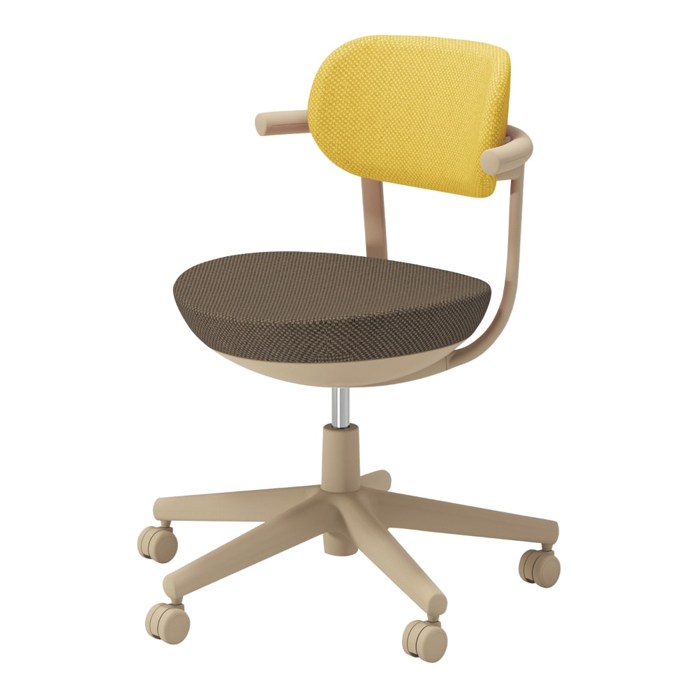 背オリーブイエロー／座ダークグレージュ