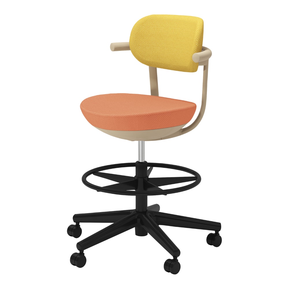 背オリーブイエロー／座ペールテラコッタ