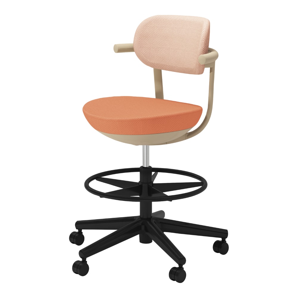 背アッシュピンク／座ペールテラコッタ