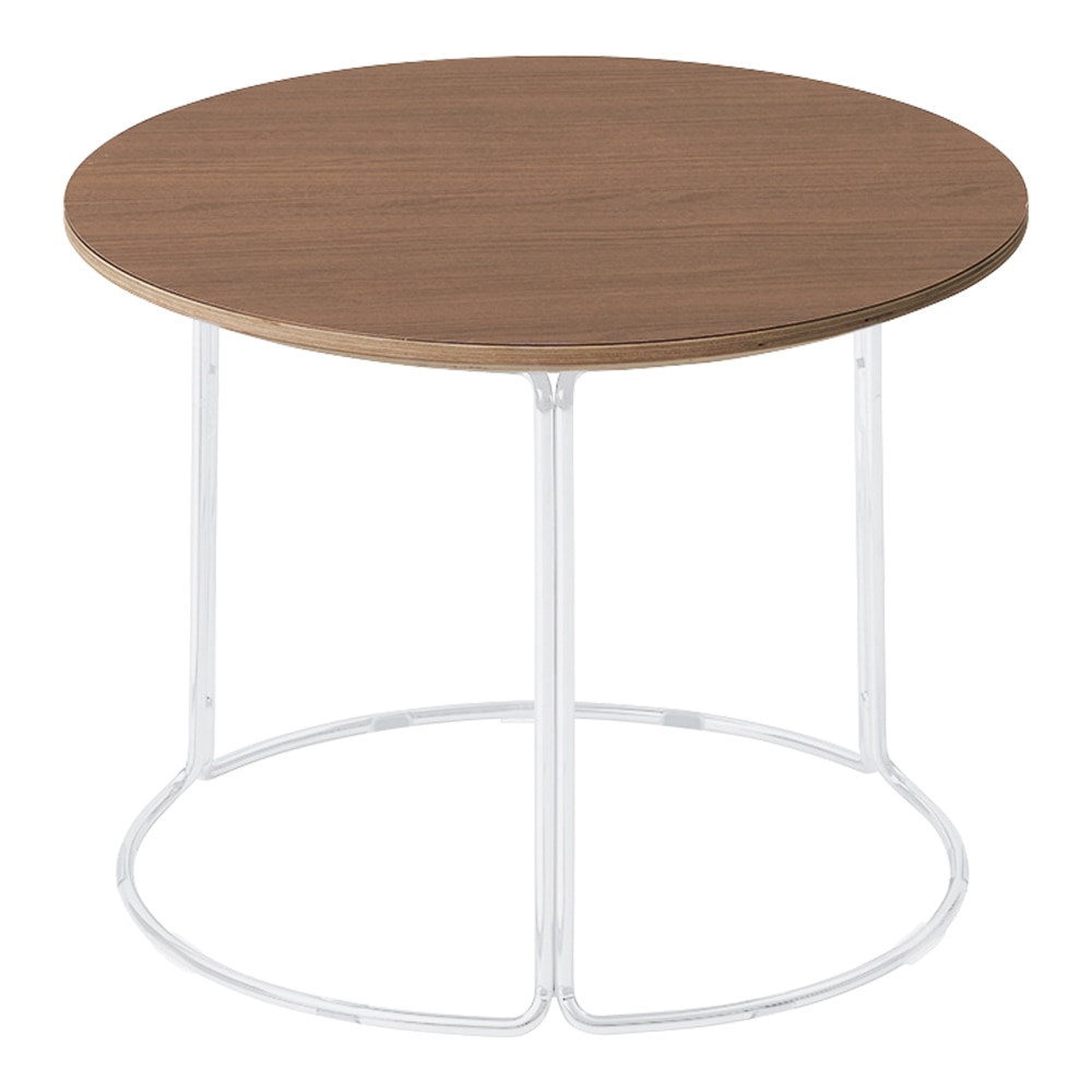 天板ブラウンウォールナット／脚ホワイト