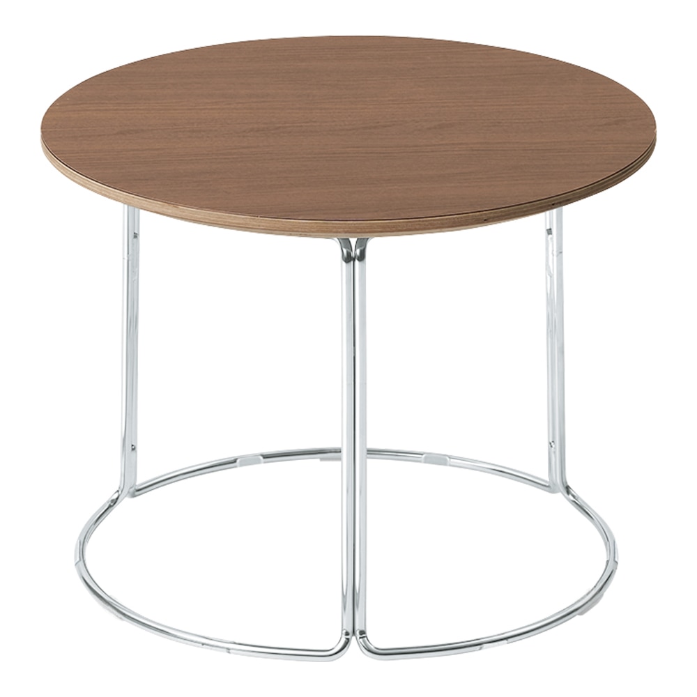 天板ブラウンウォールナット／脚メッキ