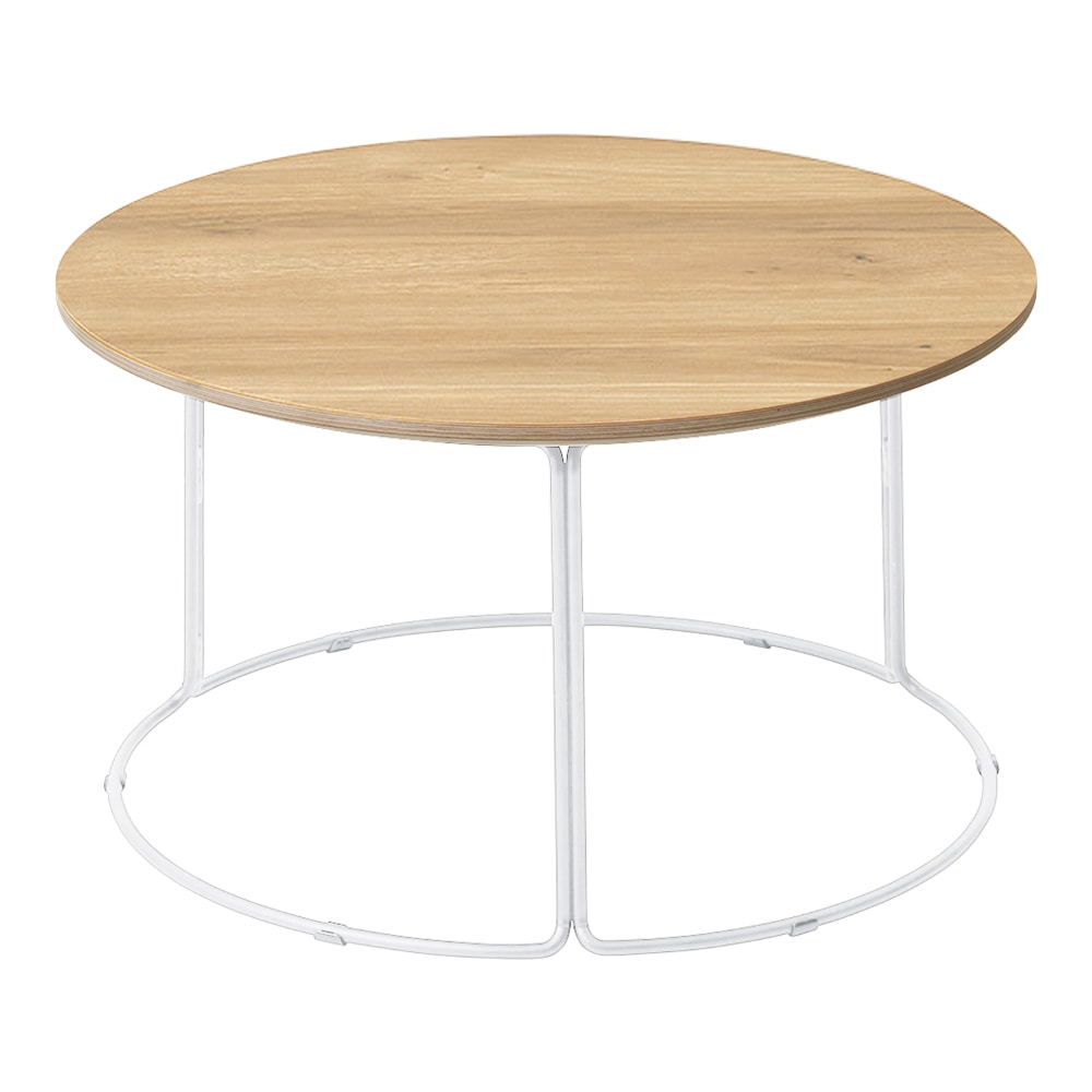 天板ティンバーミディアム／脚ホワイト