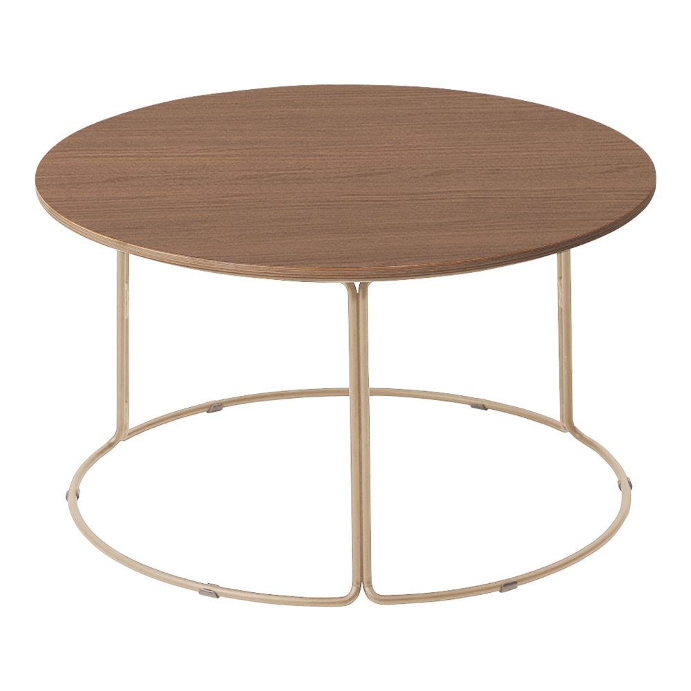 天板ブラウンウォールナット／脚ソフトベージュ