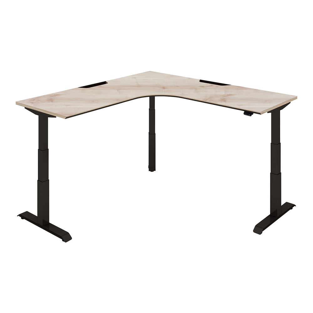 天板シャビ―グレー／脚ブラック