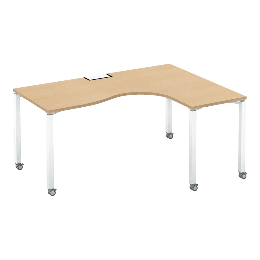 天板ナチュラルオーク／脚ホワイト