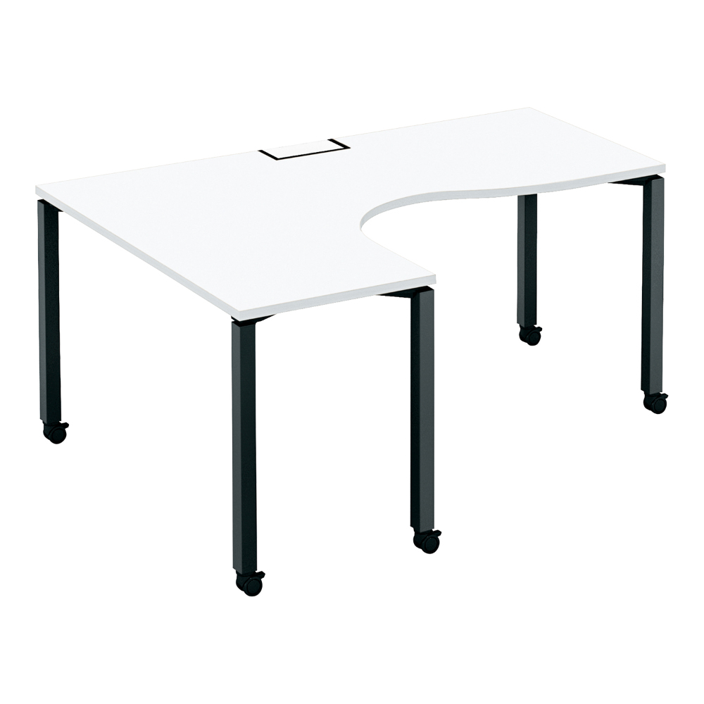 天板ホワイト／脚ブラック