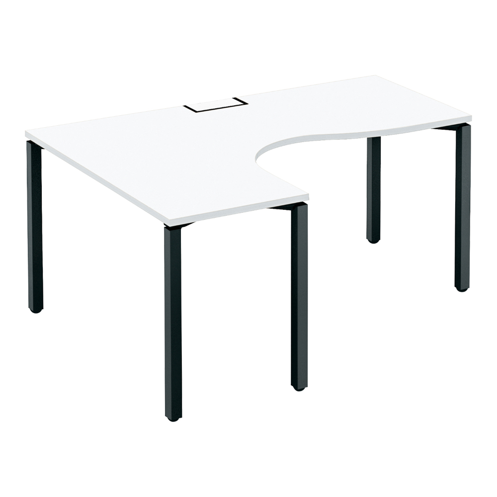 天板ホワイト／脚ブラック