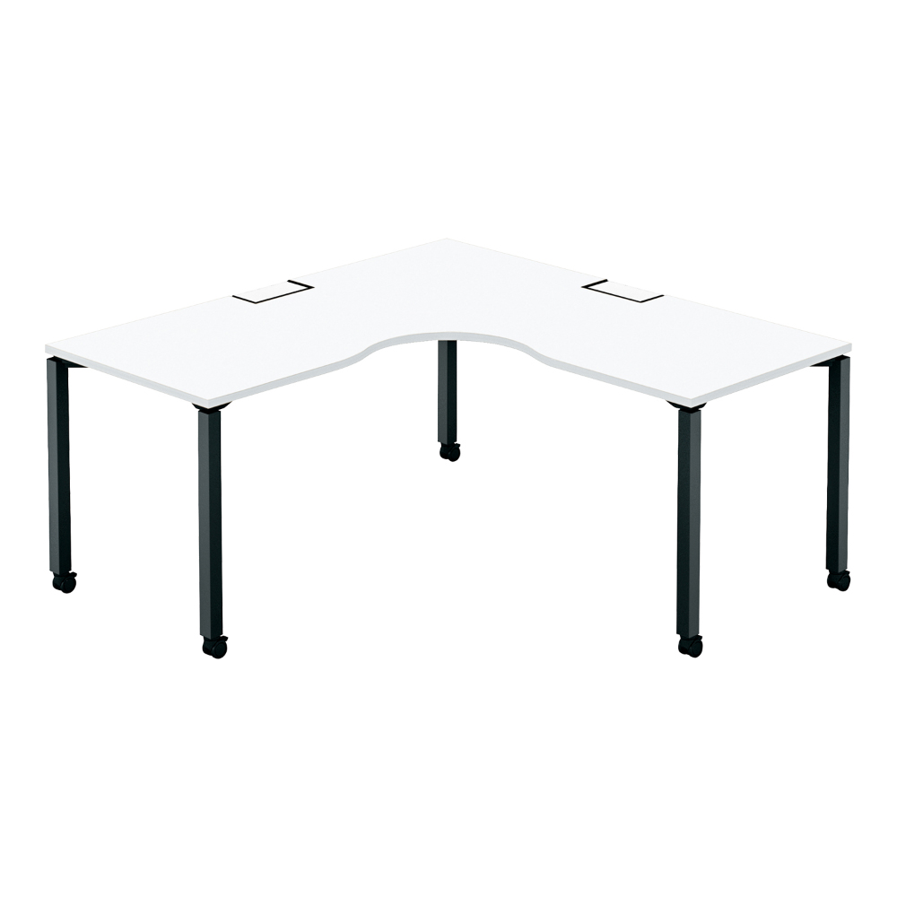 天板ホワイト／脚ブラック