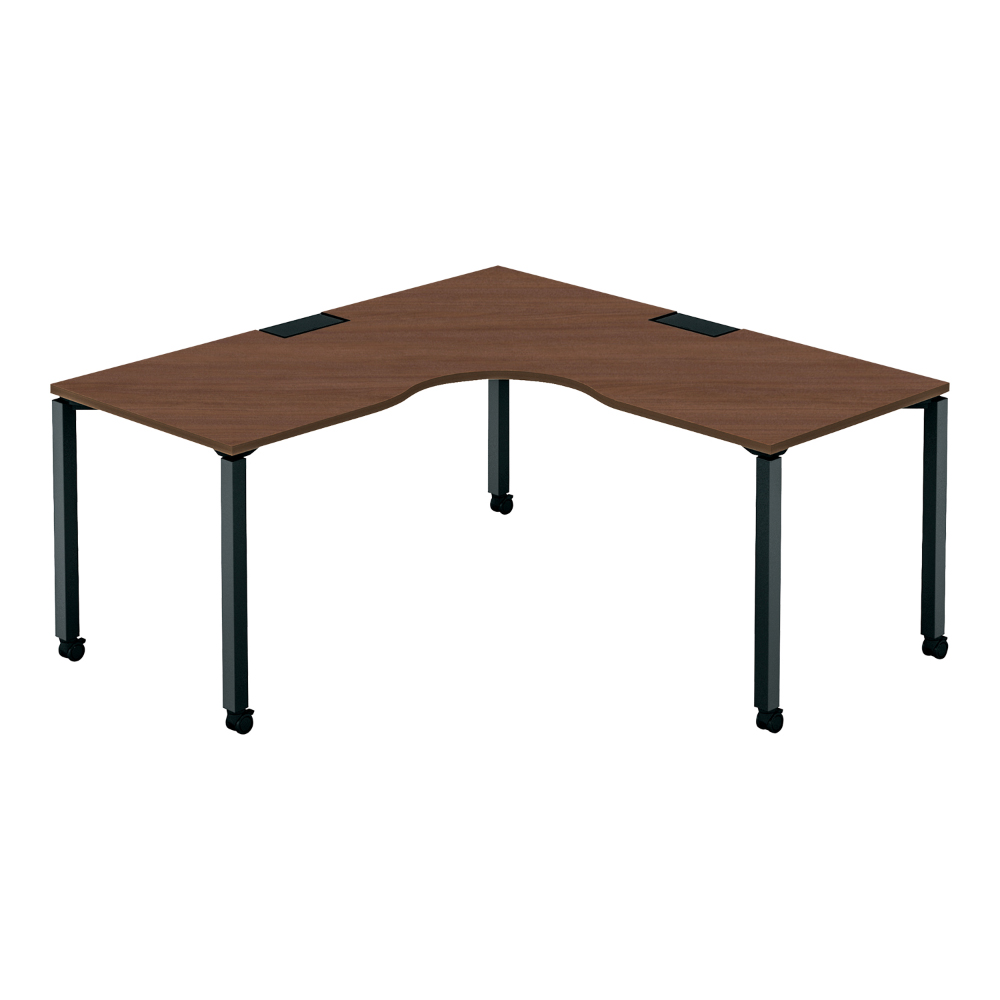 天板ブラウンウォールナット／脚ブラック