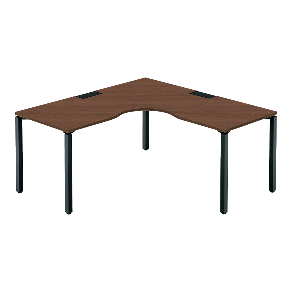 天板ブラウンウォールナット／脚ブラック