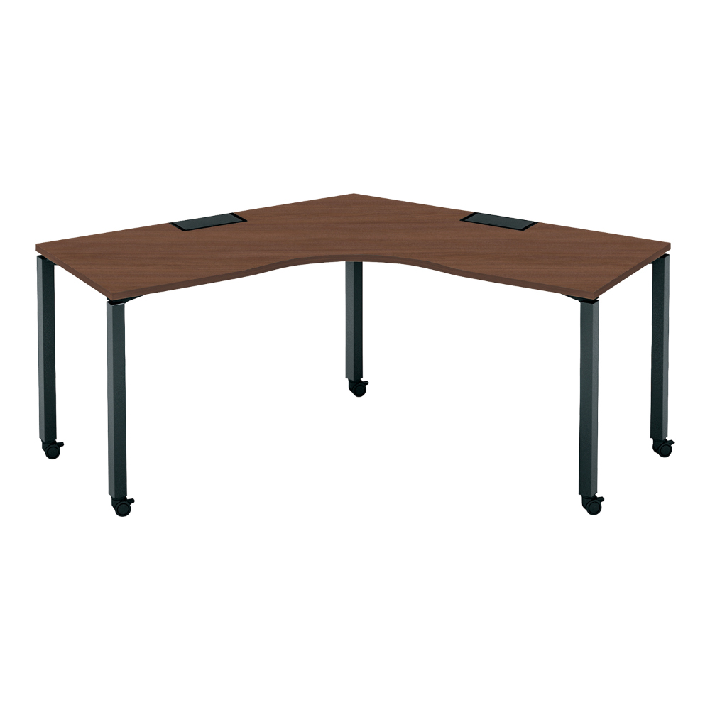 天板ブラウンウォールナット／脚ブラック