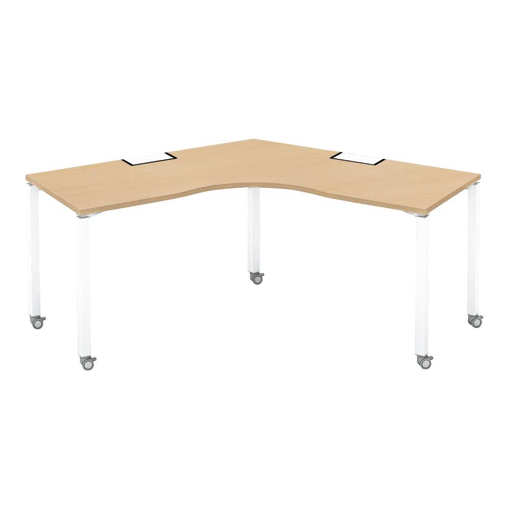 天板ナチュラルオーク／脚ホワイト