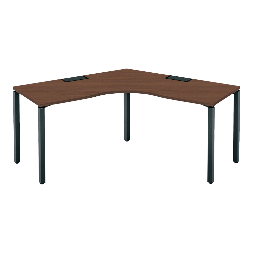 天板ブラウンウォールナット／脚ブラック