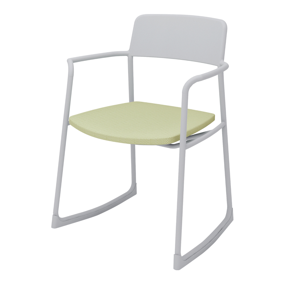 本体ライトグレー／座ピーグリーン