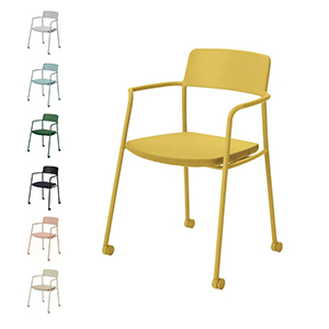 Any エニー／キャスタータイプ／肘付き／オリーブイエロー