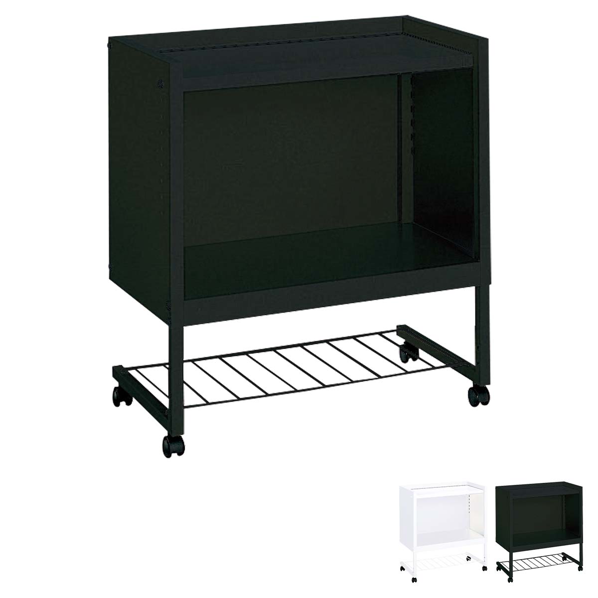 INVENT-FS インベントフリースタイルデスク／サポートワゴン／W575×D300／ブラック