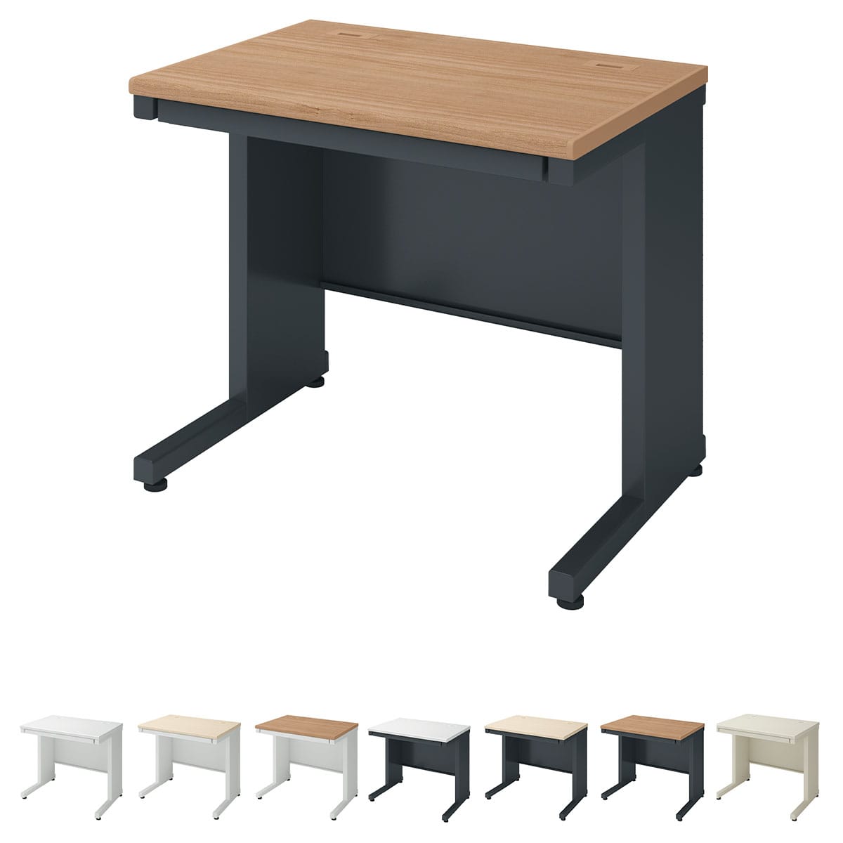 INVENT インベント／平机／W800×D600／天板ラスティックミディアム／本体ブラック