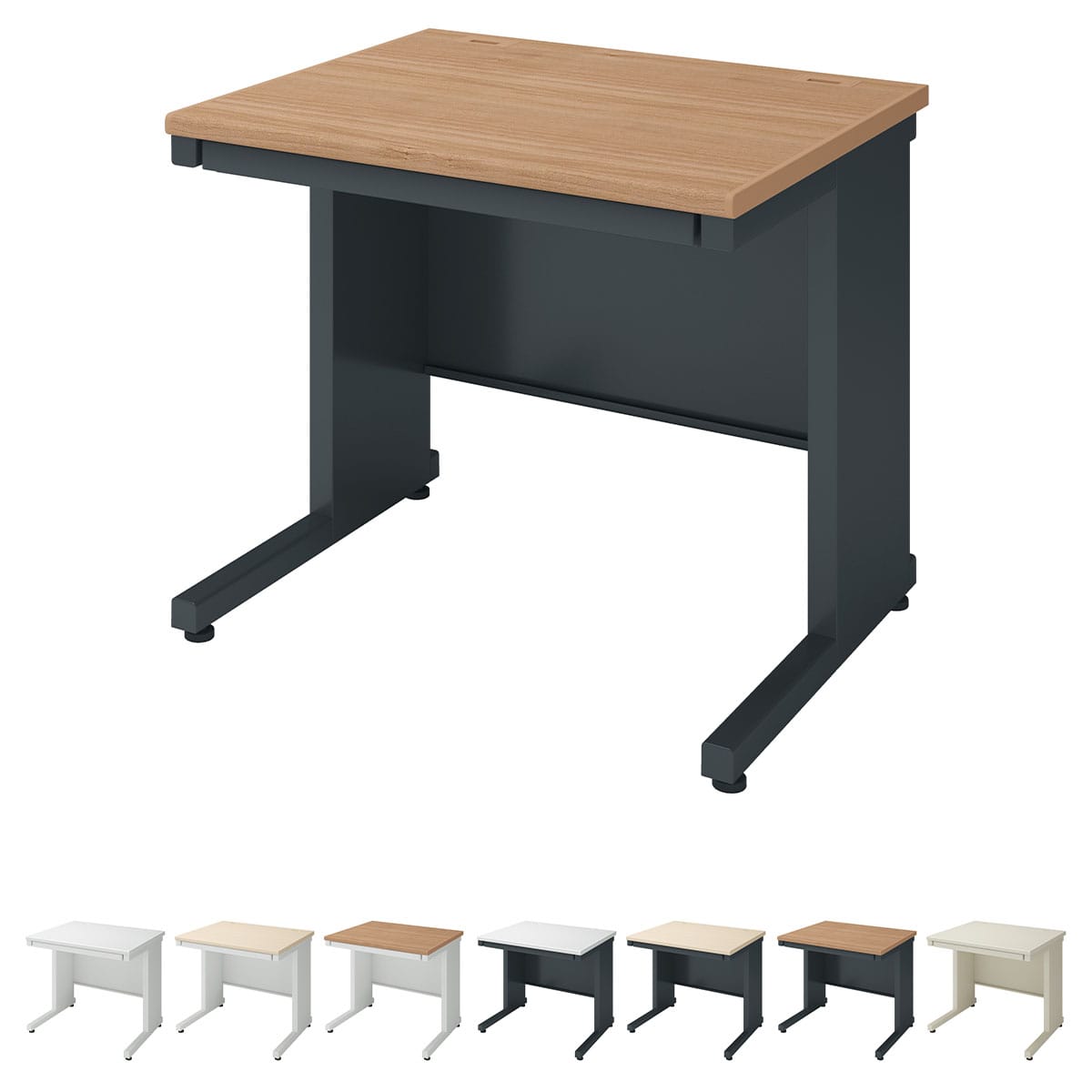 INVENT インベント／平机／W800×D700／天板ラスティックミディアム／本体ブラック