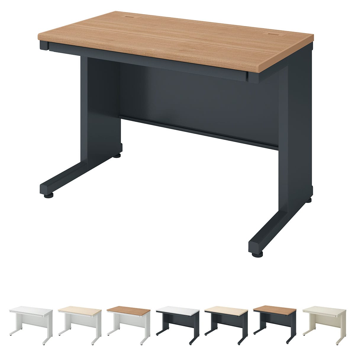 INVENT インベント／平机／W1000×D600／天板ラスティックミディアム／本体ブラック