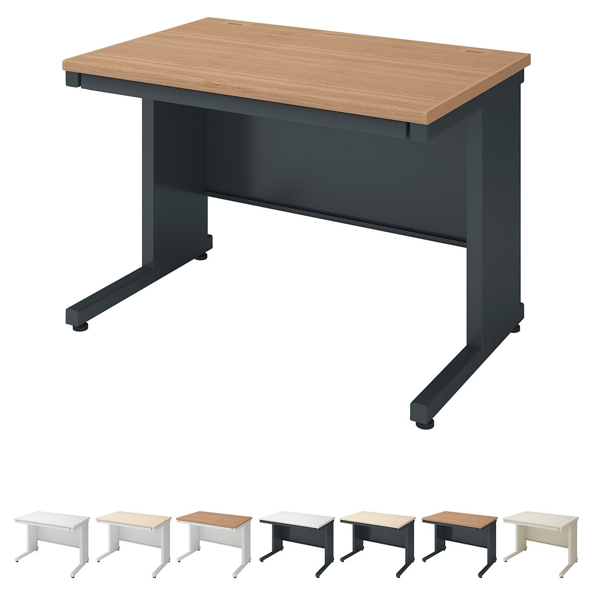 INVENT インベント／平机／W1000×D700／天板ラスティックミディアム／本体ブラック