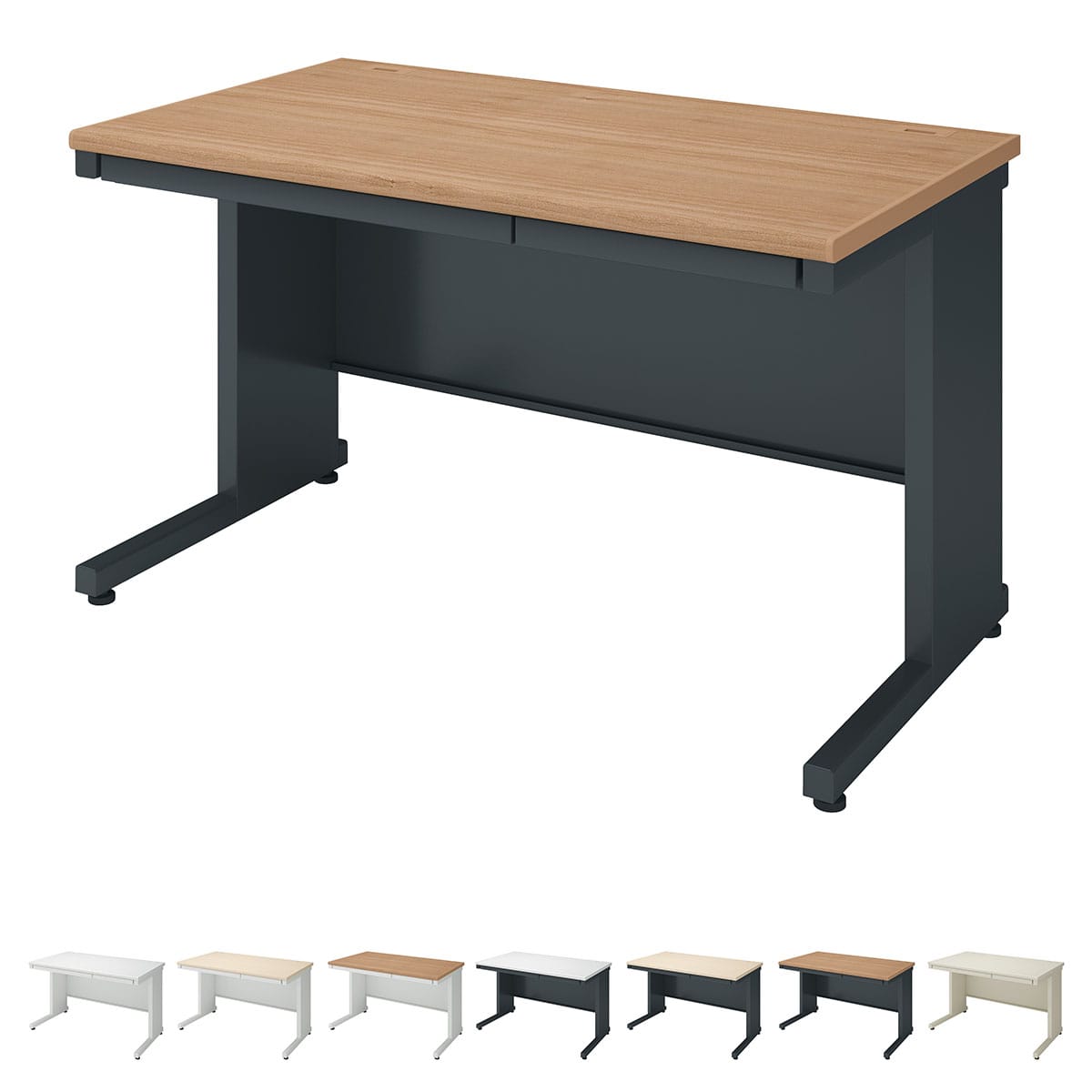 INVENT インベント／平机／W1200×D700／天板ラスティックミディアム／本体ブラック