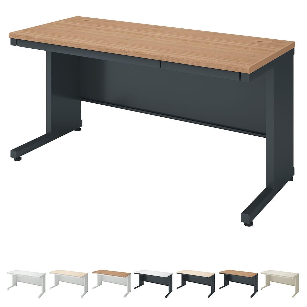 INVENT インベント／平机／W1400×D600／天板ラスティックミディアム／本体ブラック