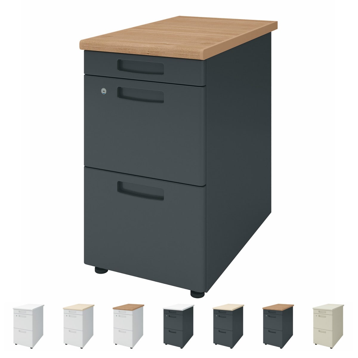 INVENT インベント／脇机／W400×D700／天板ラスティックミディアム／本体ブラック