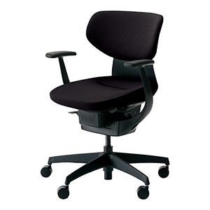 ing イング／クッションタイプ／ラテラルタイプ／Ｔ型肘／ブラック樹脂脚／ブラックシェル／ブラック／カーペット用キャスター