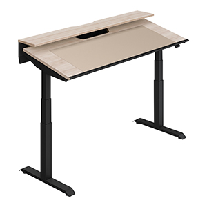 SEQUENCE シークエンス／チルトテーブル／ハイグレードカラー／W1550／ベーシックレバー／天板シャビーグレー／脚ブラック