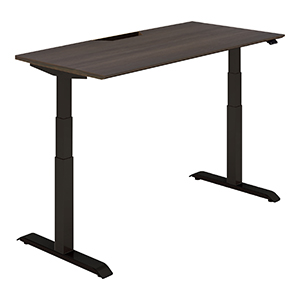 SEQUENCE シークエンス／スタンダードテーブル／舟底エッジ／ハイグレードカラー／W1450／ベーシックレバー／天板スモークドグレー／脚ブラック