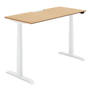 SEQUENCE シークエンス／スタンダードテーブル／舟底エッジ／スタンダードカラー／W1450／ベーシックレバー／天板ナチュラルオーク ／脚ホワイト