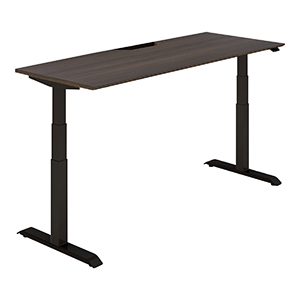 SEQUENCE シークエンス／スタンダードテーブル／舟底エッジ／ハイグレードカラー／W1750／ベーシックレバー／天板スモークドグレー／脚ブラック