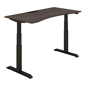 SEQUENCE シークエンス／ウイングテーブル／舟底エッジ／ハイグレードカラー／W1450／ベーシックレバー／天板スモークドグレー／脚ブラック