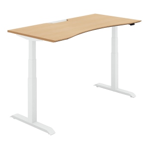 SEQUENCE シークエンス／ウイングテーブル／舟底エッジ／スタンダードカラー／W1550／ベーシックレバー／天板ナチュラルオーク ／脚ホワイト