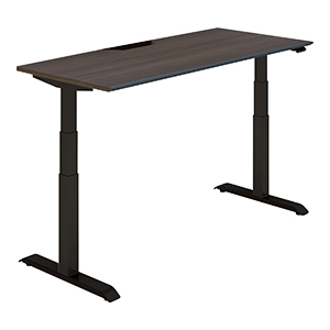 SEQUENCE シークエンス／スタンダードテーブル／ソフトエッジ／ハイグレードカラー／W1550／ベーシックレバー／天板スモークドグレー／脚ブラック