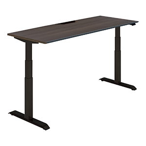 SEQUENCE シークエンス／スタンダードテーブル／ソフトエッジ／ハイグレードカラー／W1750／ベーシックレバー／天板スモークドグレー／脚ブラック