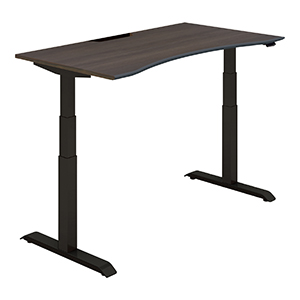 SEQUENCE シークエンス／ウイングテーブル／ソフトエッジ／ハイグレードカラー／W1350／ベーシックレバー／天板スモークドグレー／脚ブラック