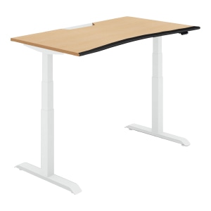 SEQUENCE シークエンス／ウイングテーブル／ソフトエッジ／スタンダードカラー／W1350／ベーシックレバー／天板ナチュラルオーク ／脚ホワイト