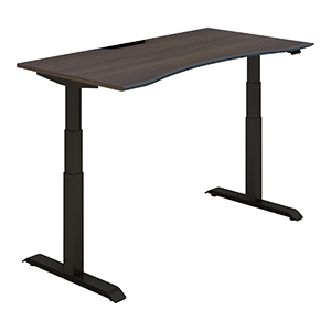 SEQUENCE シークエンス／ウイングテーブル／ソフトエッジ／ハイグレードカラー／W1450／ベーシックレバー／天板スモークドグレー／脚ブラック