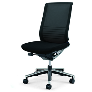 INSPINE インスパイン/ハイバック/肘なし/座面布張り/ブラックフレーム/座ブラック/フローリング用キャスター