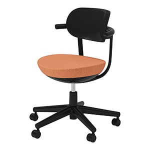 pallo パロ/背樹脂タイプ/スタンダードタイプ/本体ブラック/ブラック脚/背(樹脂)ブラック/座ペールテラコッタ