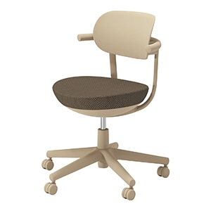 pallo パロ／背樹脂タイプ／スタンダードタイプ／本体ソフトベージュ／ベージュ脚／背（樹脂）ソフトベージュ／座ダークグレージュ