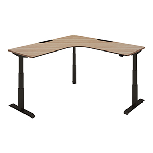 SEQUENCE シークエンス／L型／舟底エッジ／ハイグレードカラー／W1750／ベーシックレバー／天板ウォームミディアム／脚ブラック