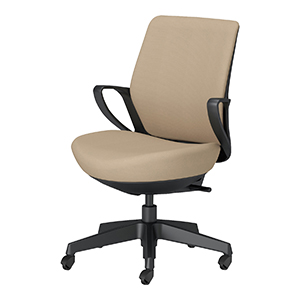 picora livina ピコラリビナ／スタンダードタイプ／ローバック／布／ブラック脚／本体 ブラック／ソフトベージュ／フローリング用キャスター