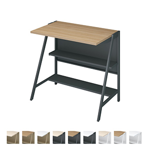 INVENT-SH インベントシェルフデスク／W1000×H900／引き出しなし／天板ラスティックミディアム／脚ブラック