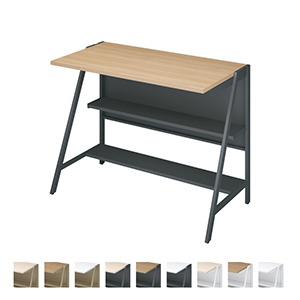INVENT-SH インベントシェルフデスク／W1200×H900／引き出しなし／天板ラスティックミディアム／脚ブラック