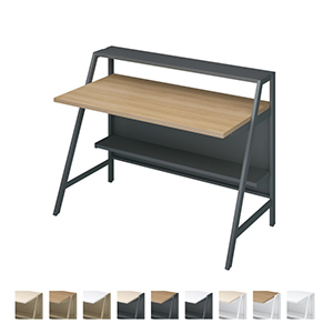 INVENT-SH インベントシェルフデスク／W1200×H720／引き出しなし／天板ラスティックミディアム／脚ブラック